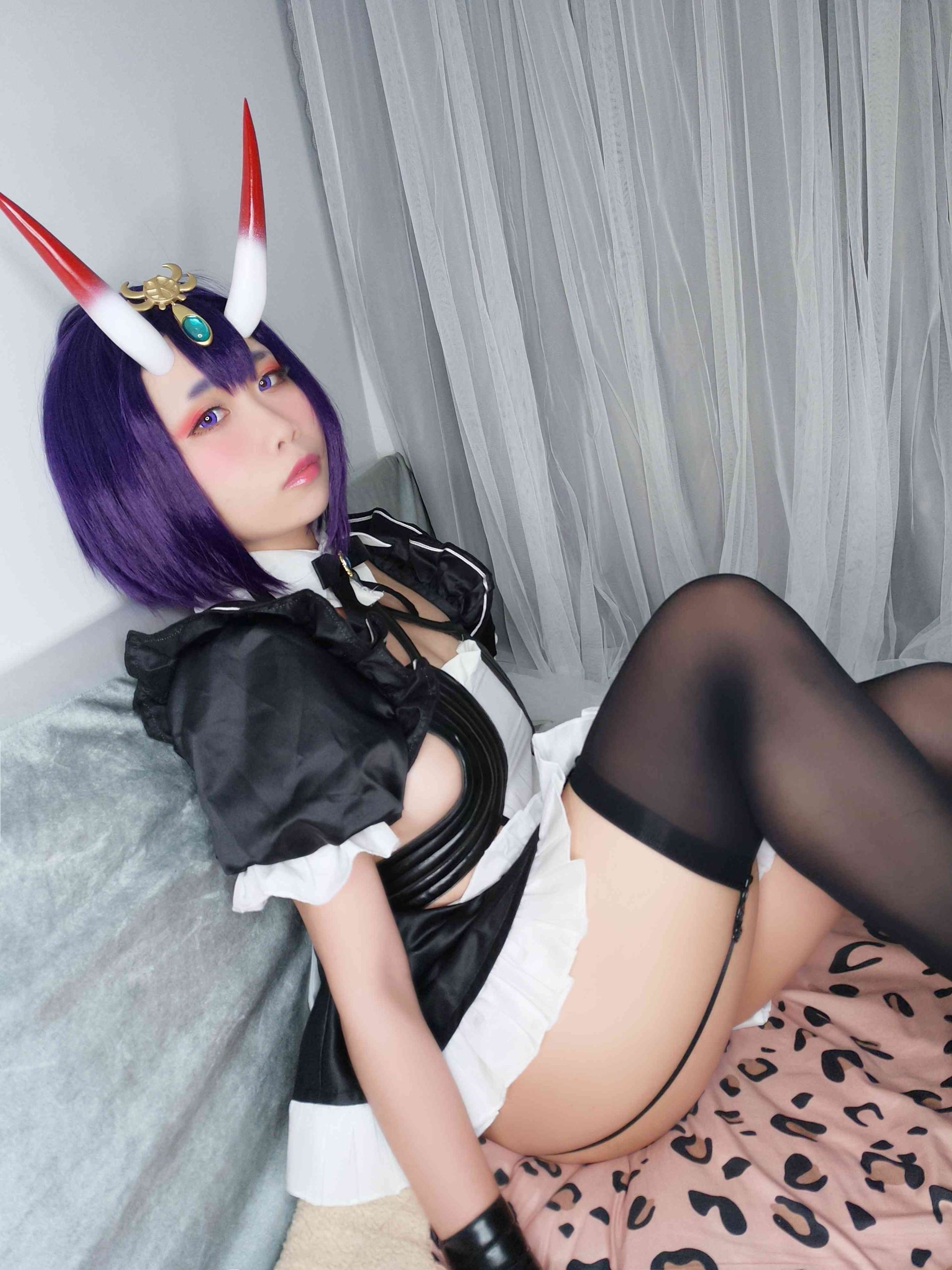 夏鸽鸽不想起床cos写真作品-No.007-酒吞童子 女仆 [20P]